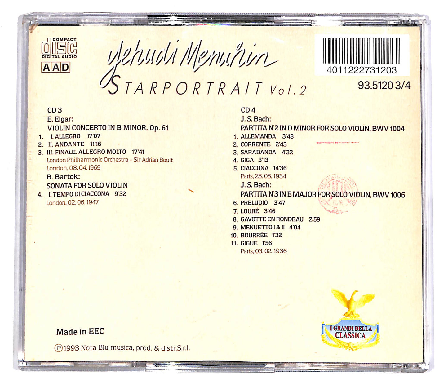 EBOND Yehudi Menuhin - Starportrait Vol. 2 (2 dischi) CD CD055925