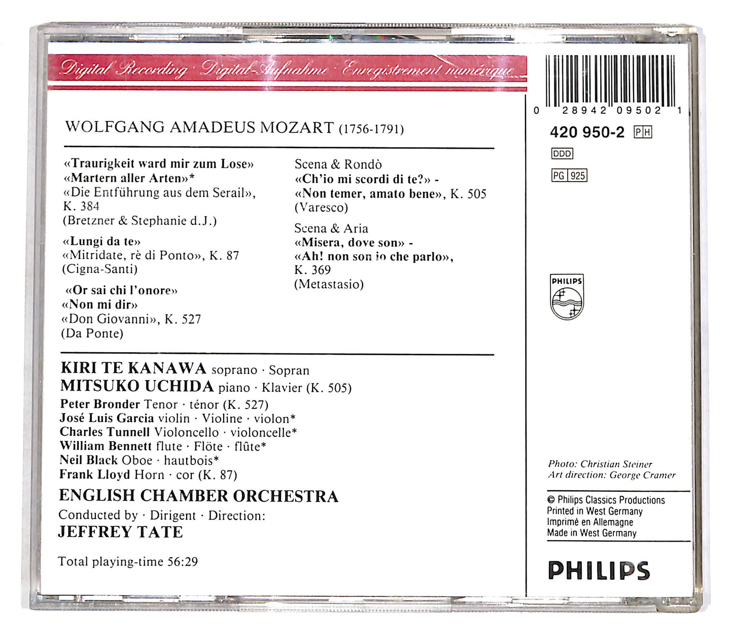 EBOND Mozart - Arias - Kiri Te Kanawa - English Chamber Orchestra CD CD055934