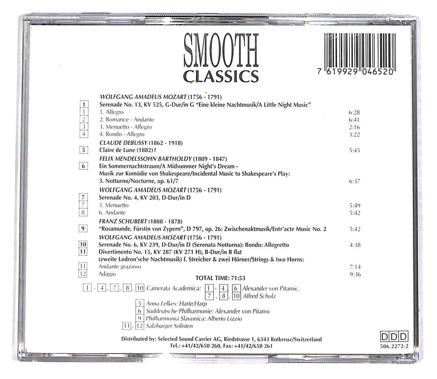EBOND Mozart, Dubessy, Schubert - U.A. - Nocturnes CD CD056013