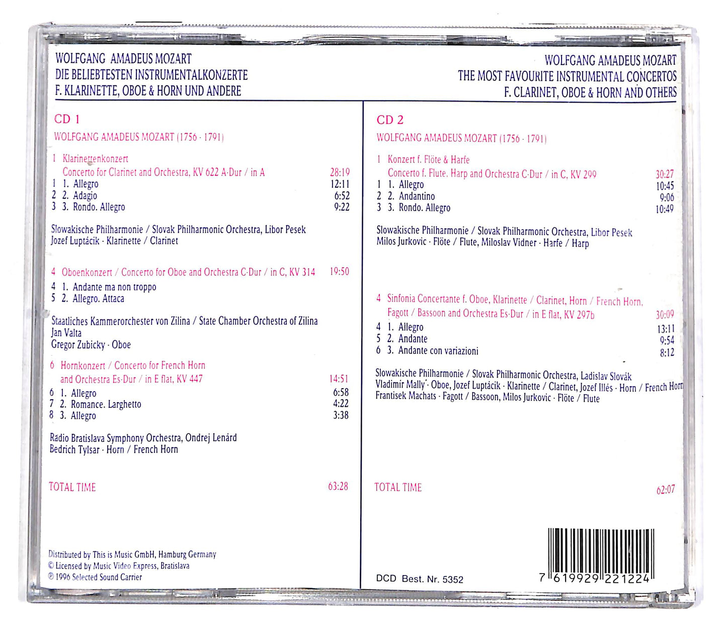 EBOND Wolfgang Amadeus Mozart - Vol.13 (2 dischi) CD CD056055