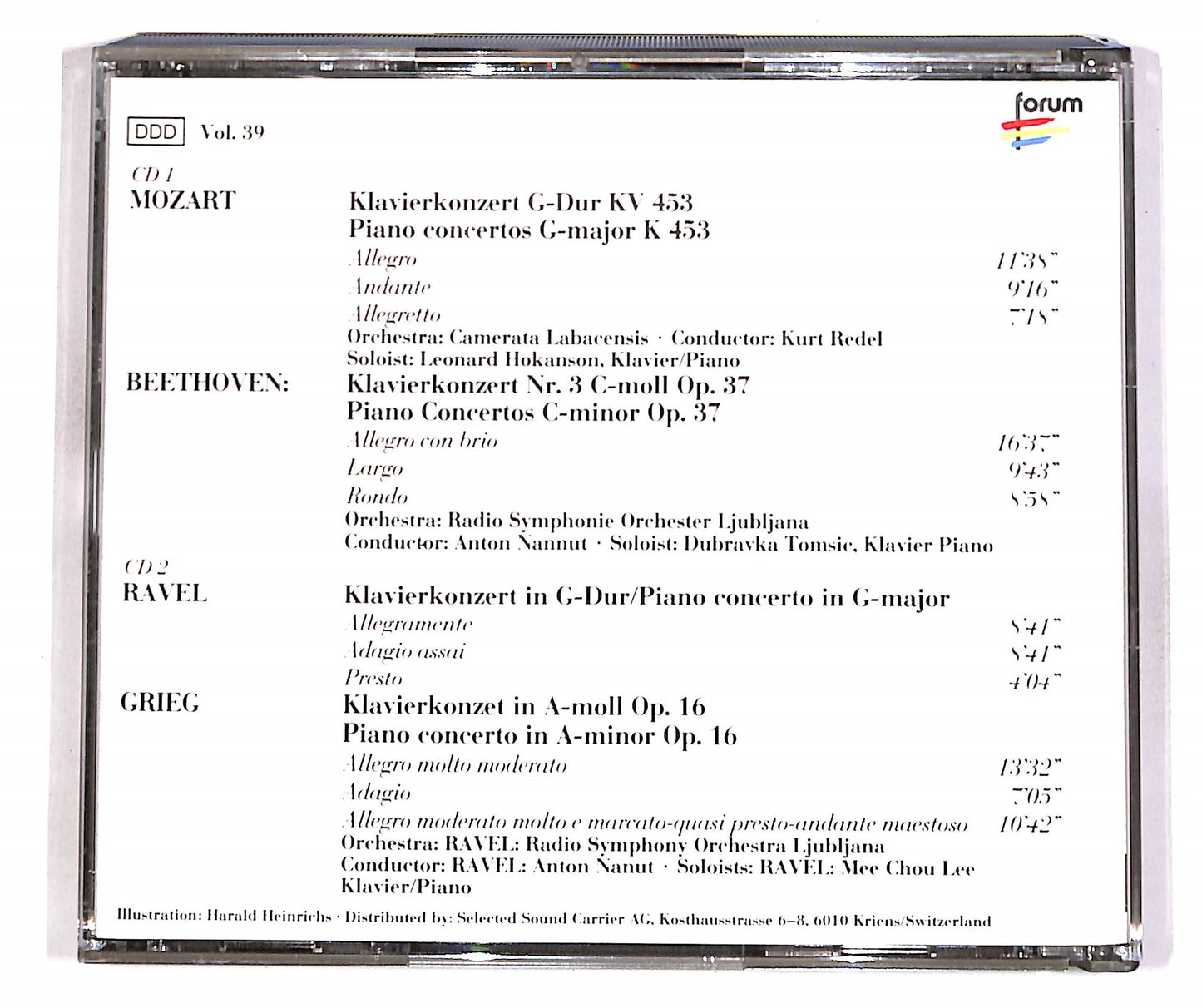 EBOND Beruhmte Klavierkonzerte - Famous Piano Concertos (2 dischi) CD CD056109