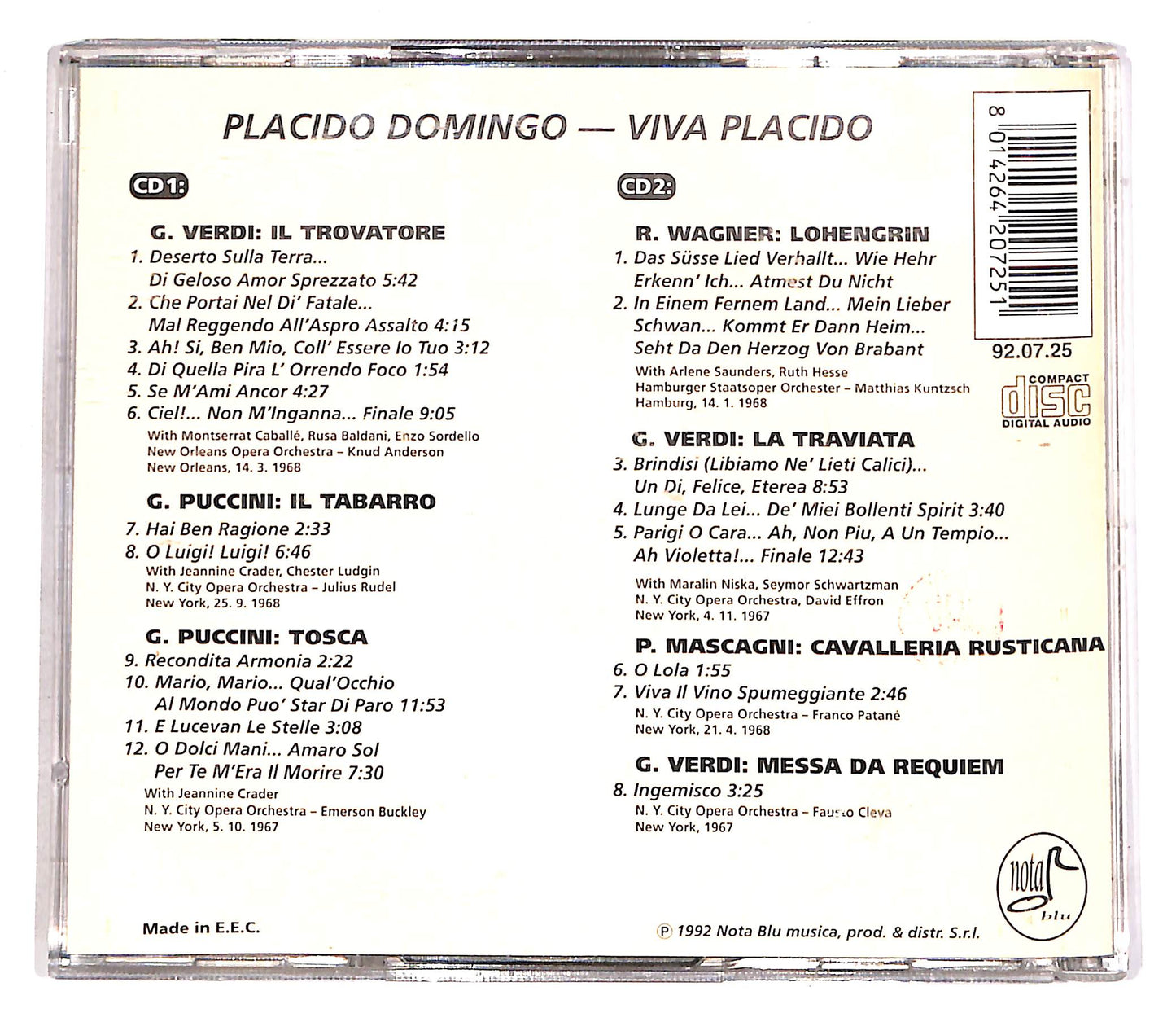 EBOND Placido Domingo - Viva Placido (2 dischi) CD CD056148