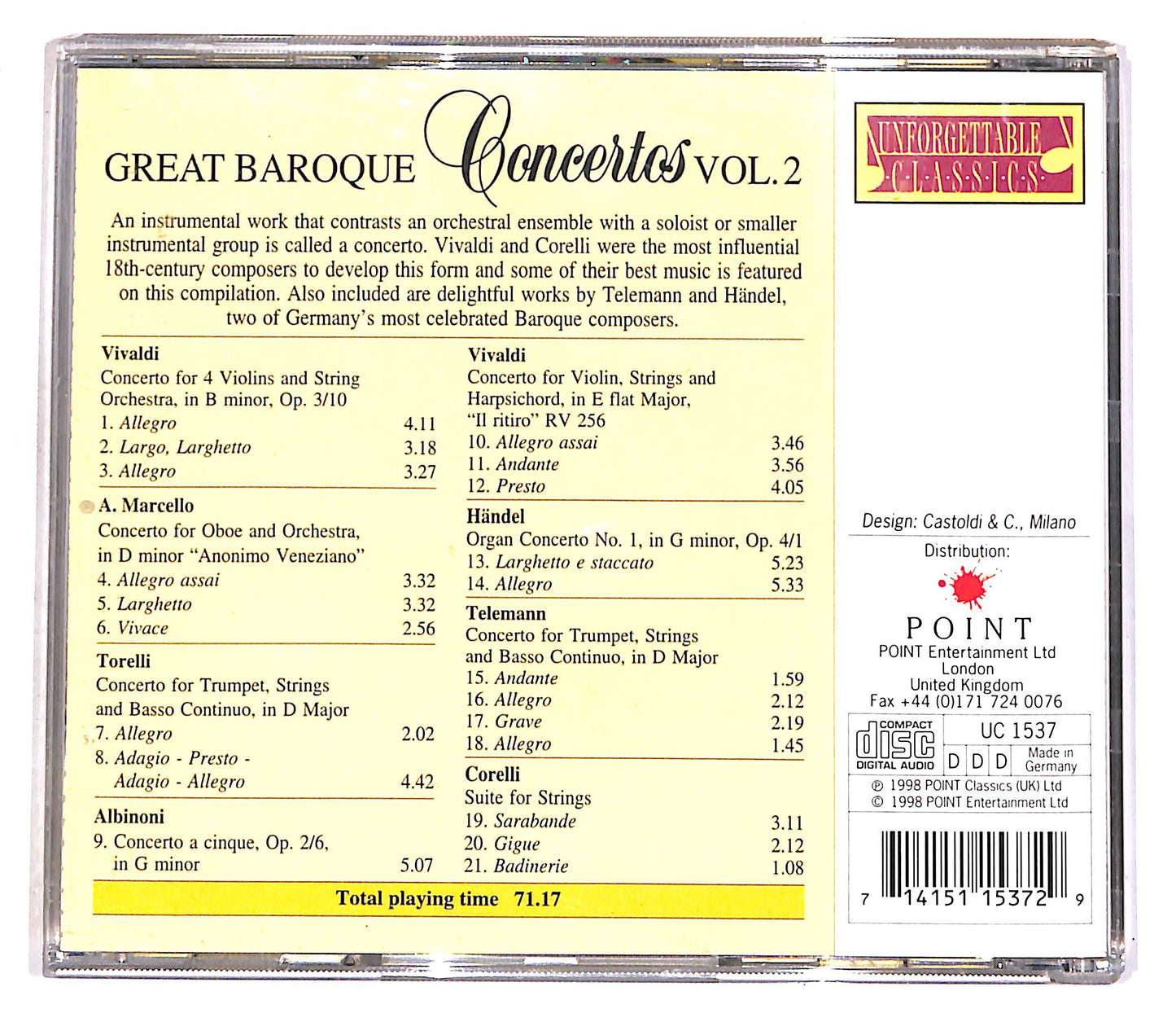 EBOND Various - Great Baroque Concertos Vol.2 CD CD056253
