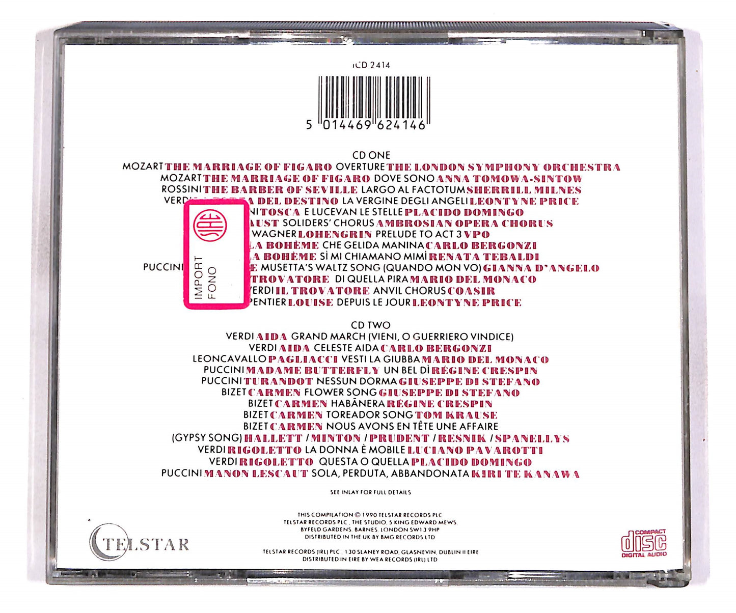 EBOND Various - Welcome To A Night At The Opera (2 dischi) CD CD056255