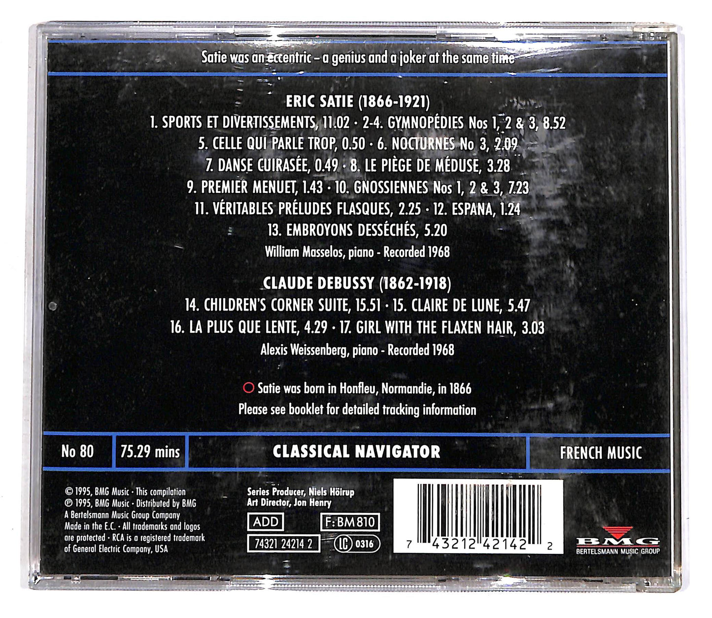 EBOND Satie & Debussy - Piano Music - Masselos / Weissenberg CD CD056320