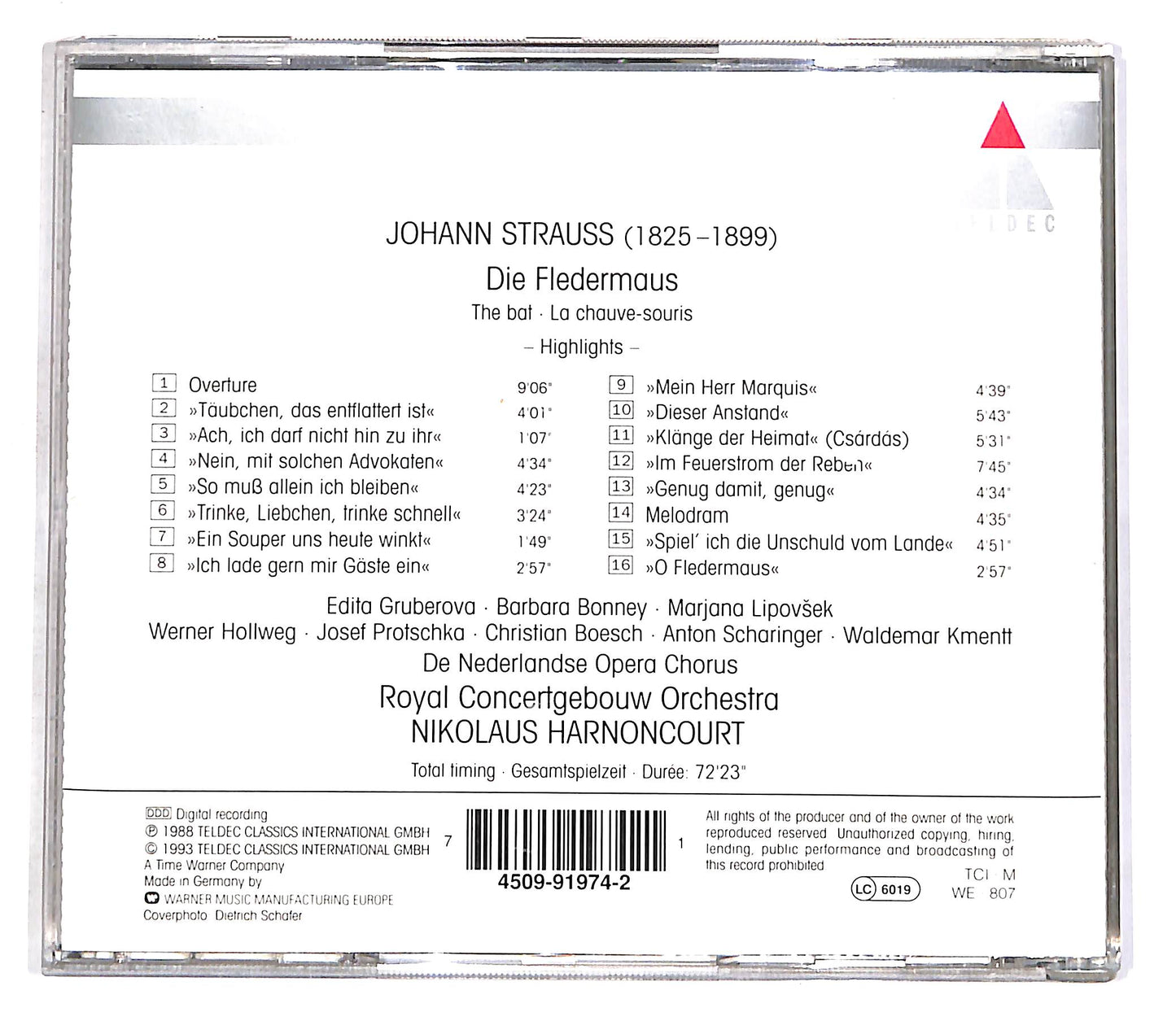 EBOND Johann Strauss - Die Fledermaus - Highlights - Harnoncourt CD CD056325