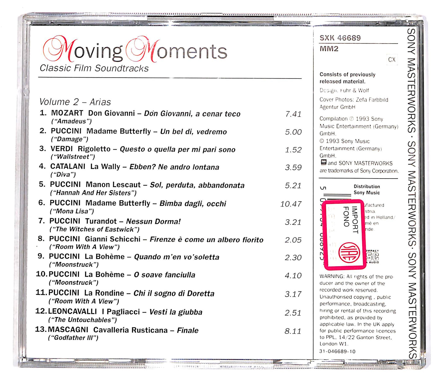 EBOND Moving Moments Classic Film Soundtracks Vol.2 EDITORIALE CD CD056326