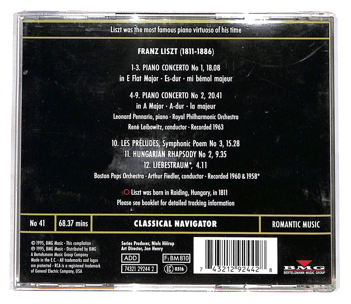 EBOND Liszt - Piano Concertos Nos. 1 & 2 - Pennario / Leibowitz CD CD056346