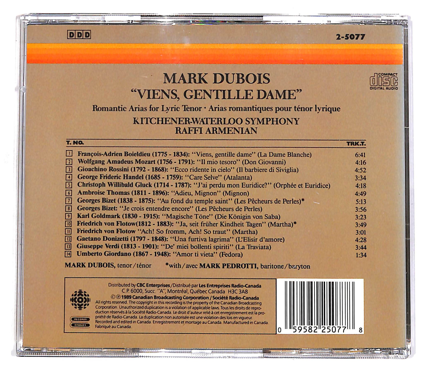 EBOND Mark Dubois - Viens, Gentille Dame - Raffi Armenian CD CD056358