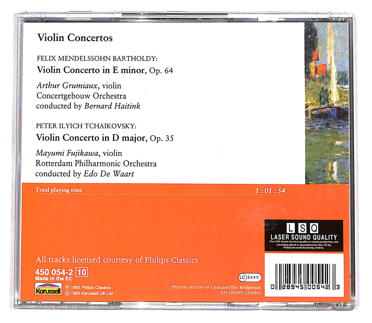 EBOND Violin Concertos - Mendelssohn & Tchaikovsky CD CD056413