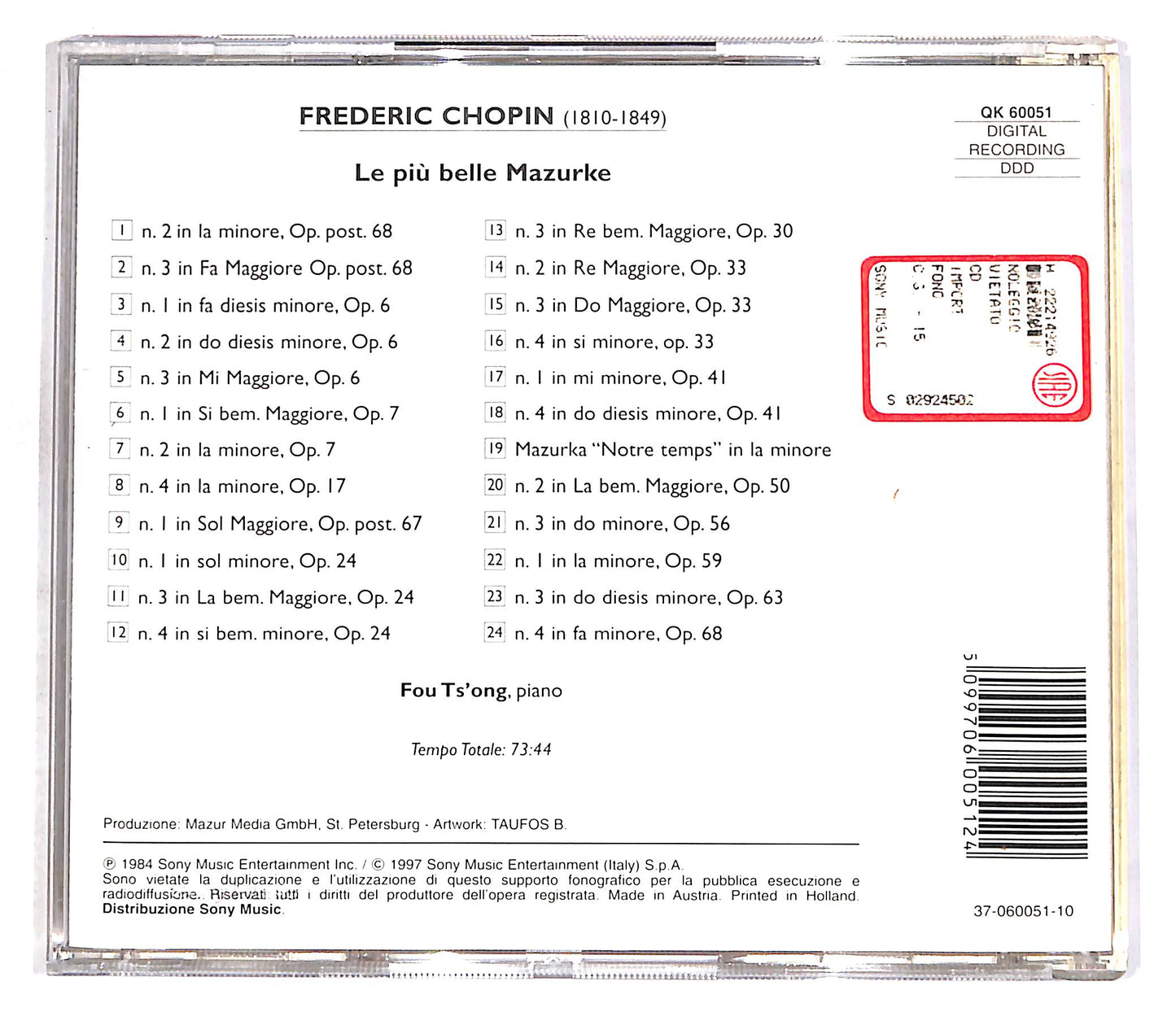 EBOND Federic Chopin - Mazurke CD CD056422