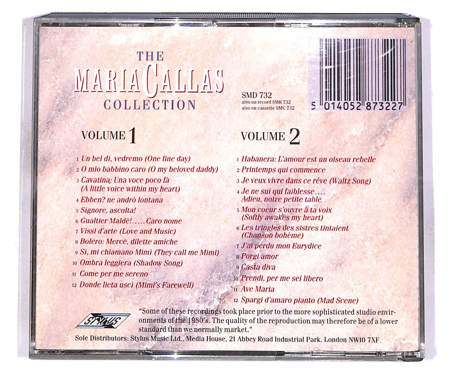 EBOND The Maria Callas Collection Vol. 1 & 2 (2 dischi) CD CD056436
