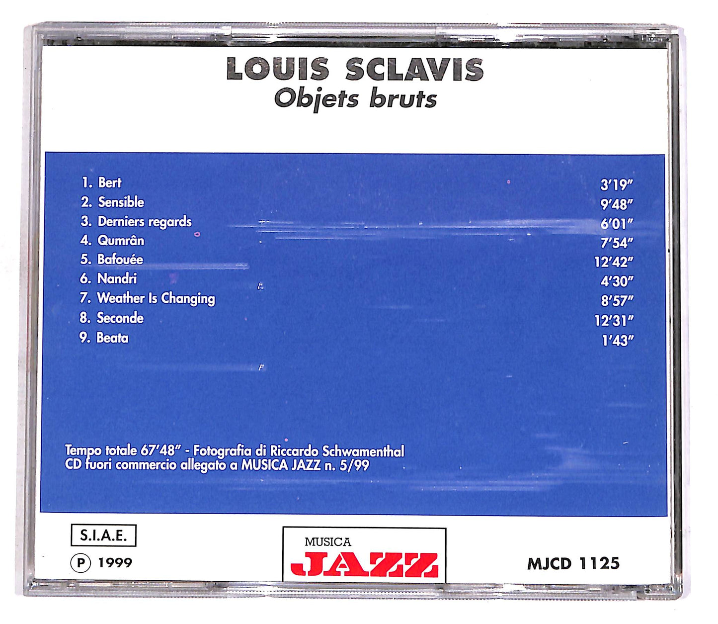 EBOND Louis Sclavis - Objets Bruts EDITORIALE CD CD056542