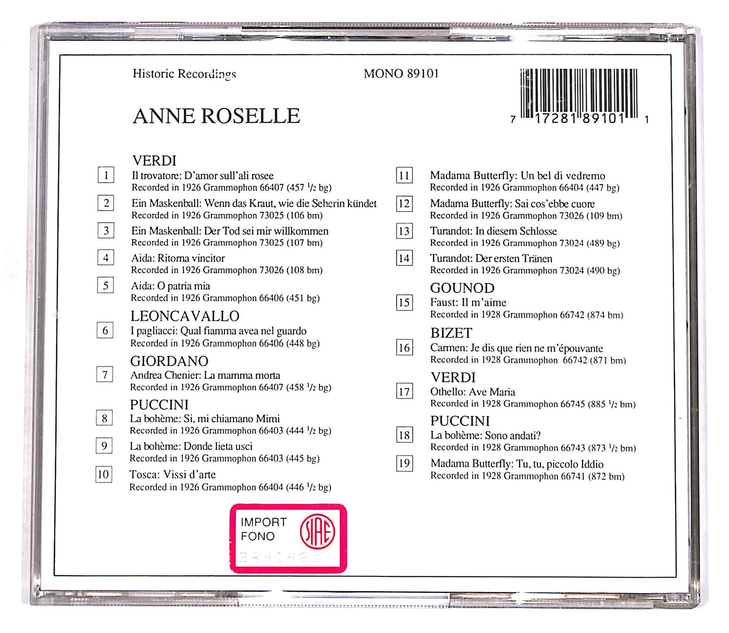 EBOND Anne Roselle - Lebendige Vergangenheit CD CD056552