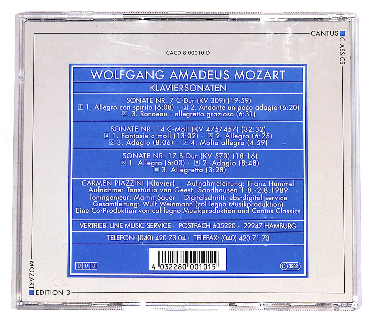 EBOND Mozart - Klaviersonaten 3 CD CD056601