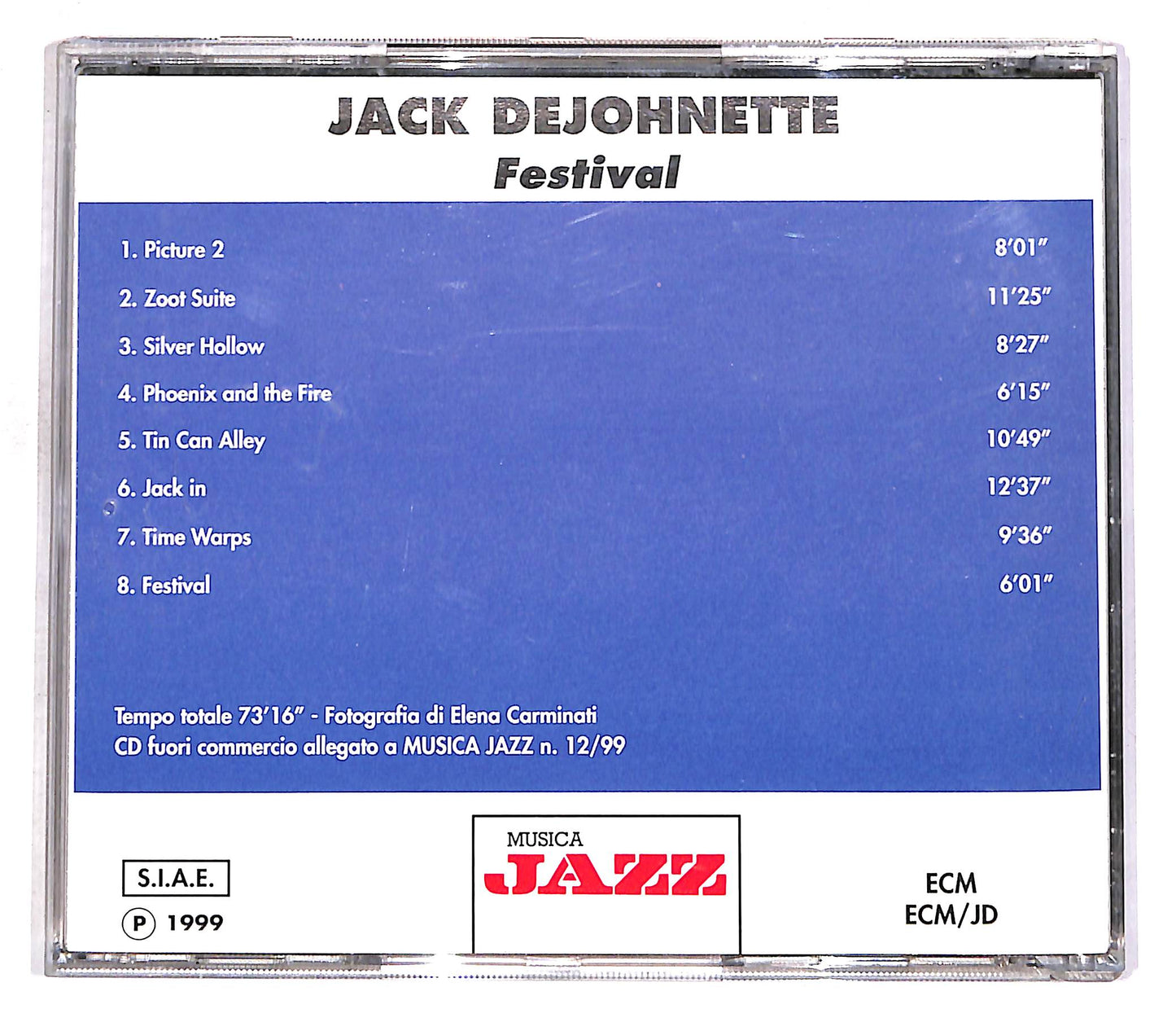 EBOND Jack DeJohnette - Festival EDITORIALE CD CD056645