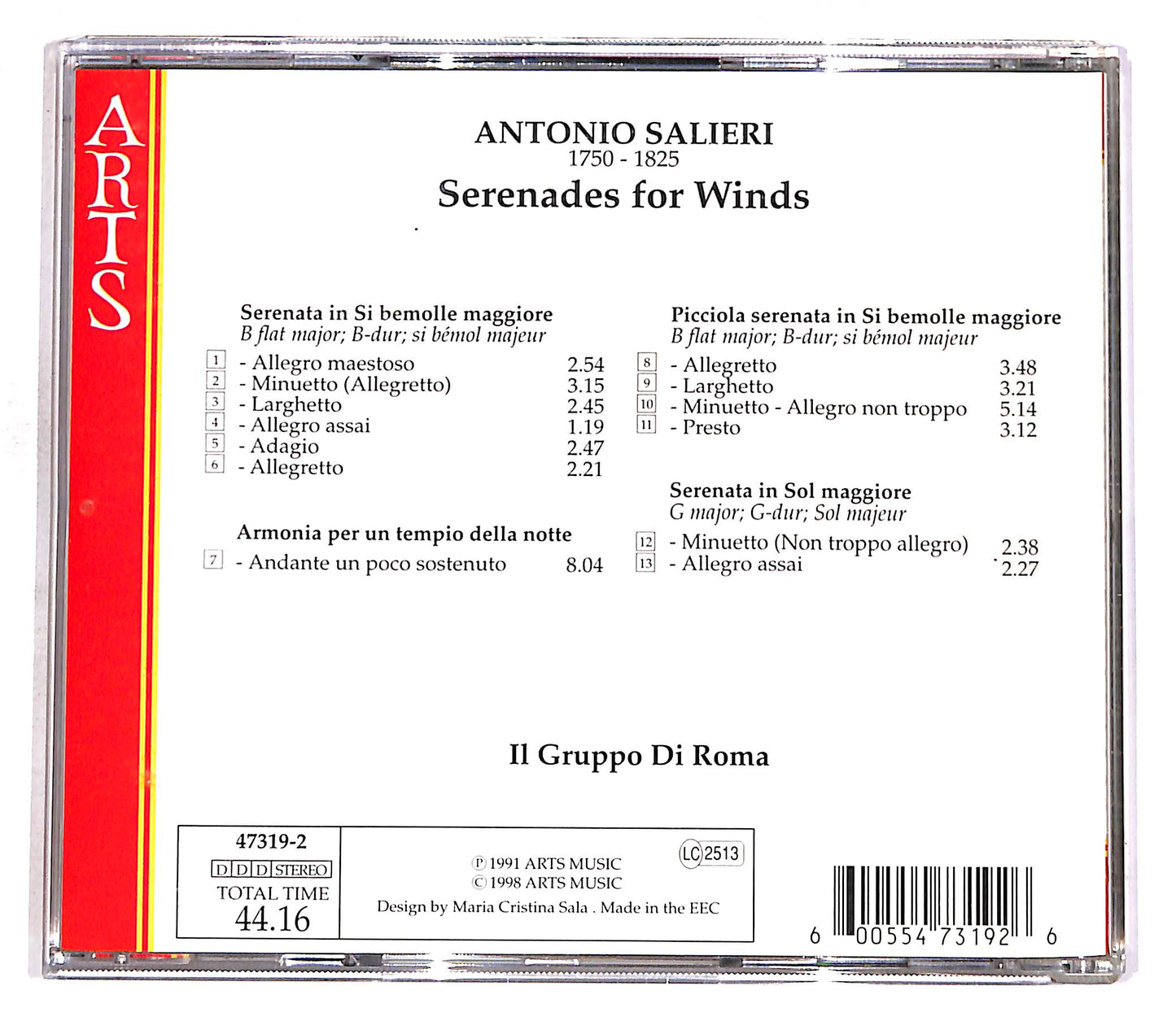 EBOND Salieri - Serenades For Winds - Il Gruppo Di Roma CD CD056748