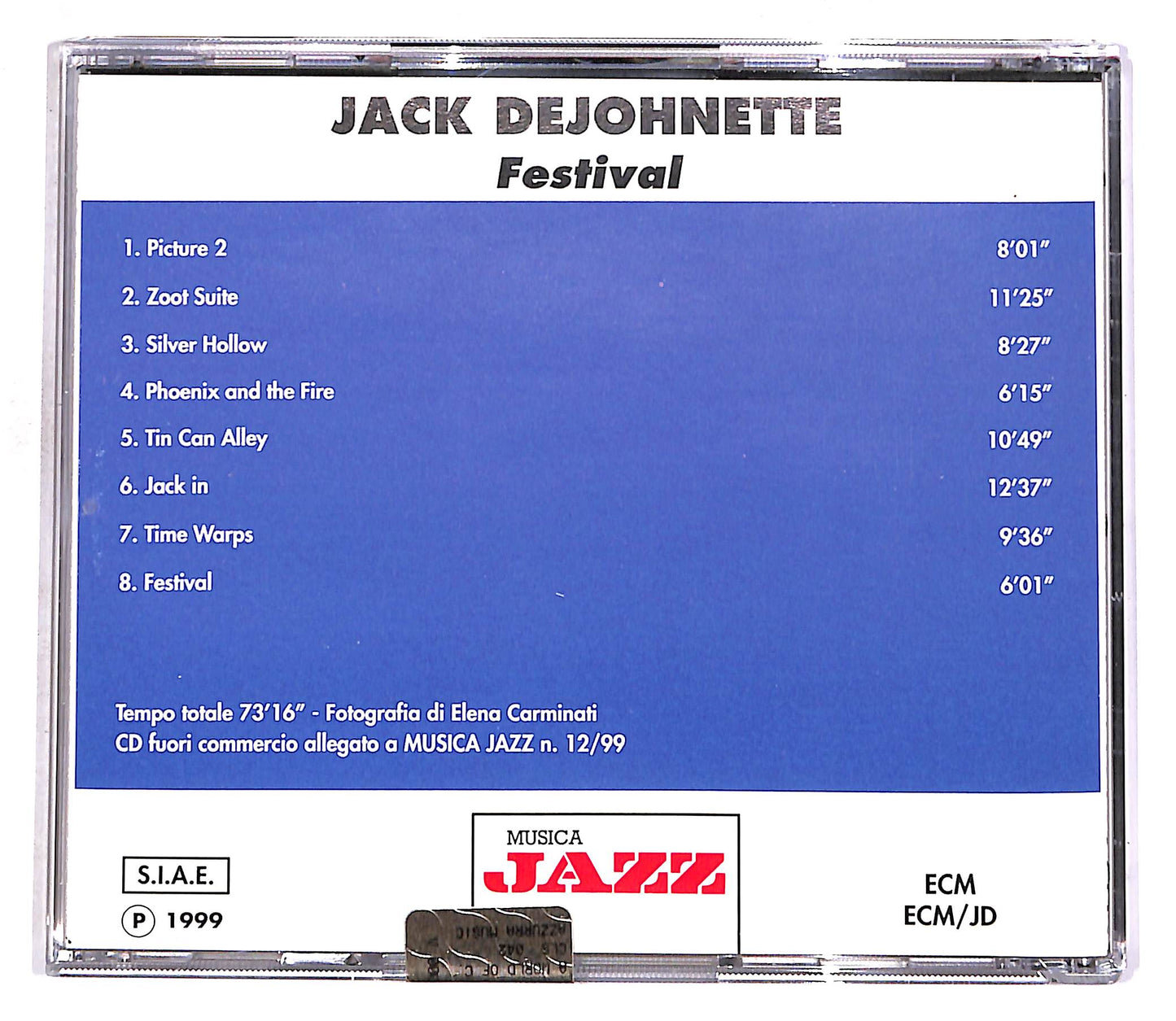 EBOND Jack DeJohnette - Festival EDITORIALE CD CD056847