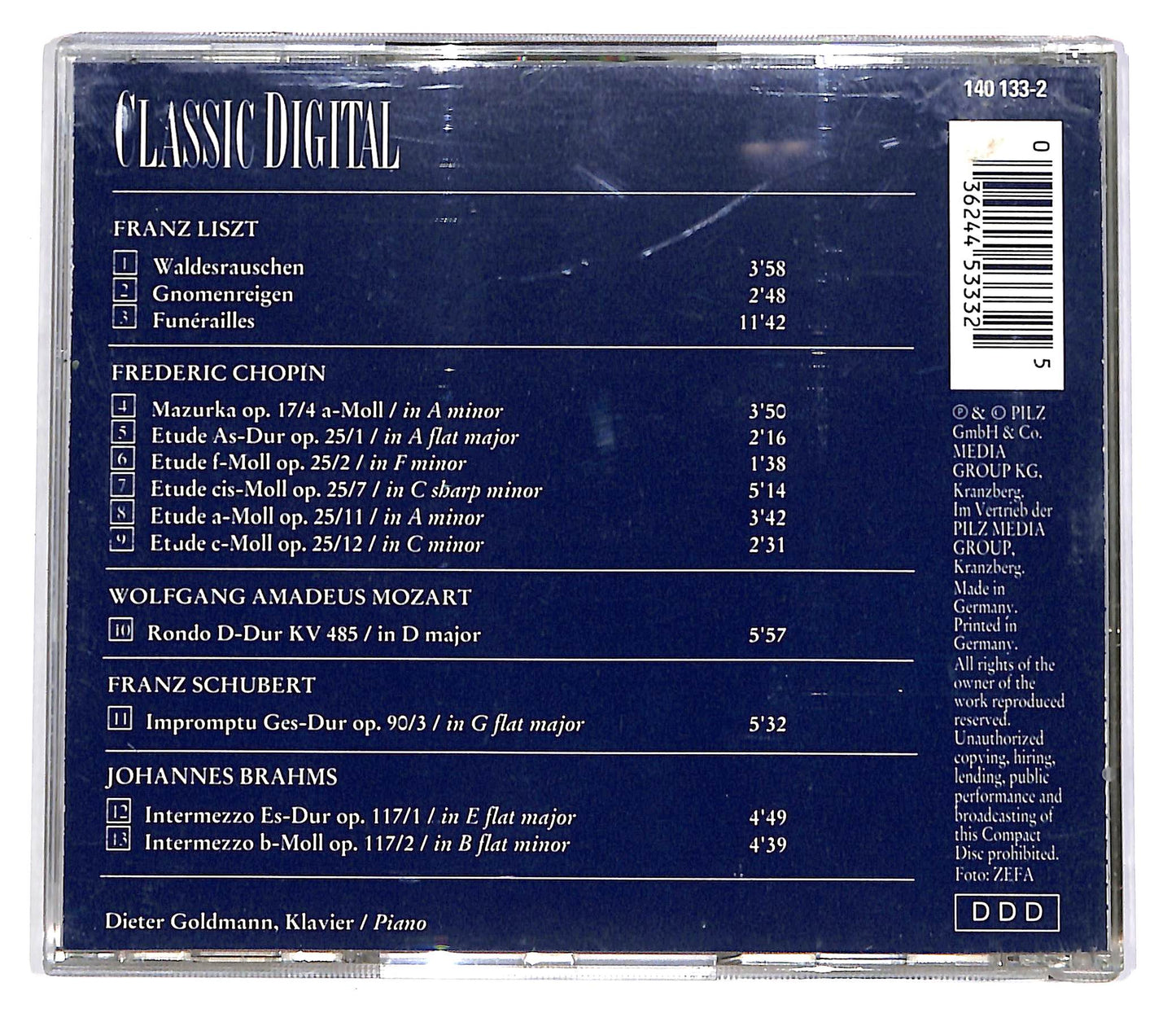 EBOND Liszt, Chopin, Mozart, Schubert, Brahms - Klavierwerke CD CD056951