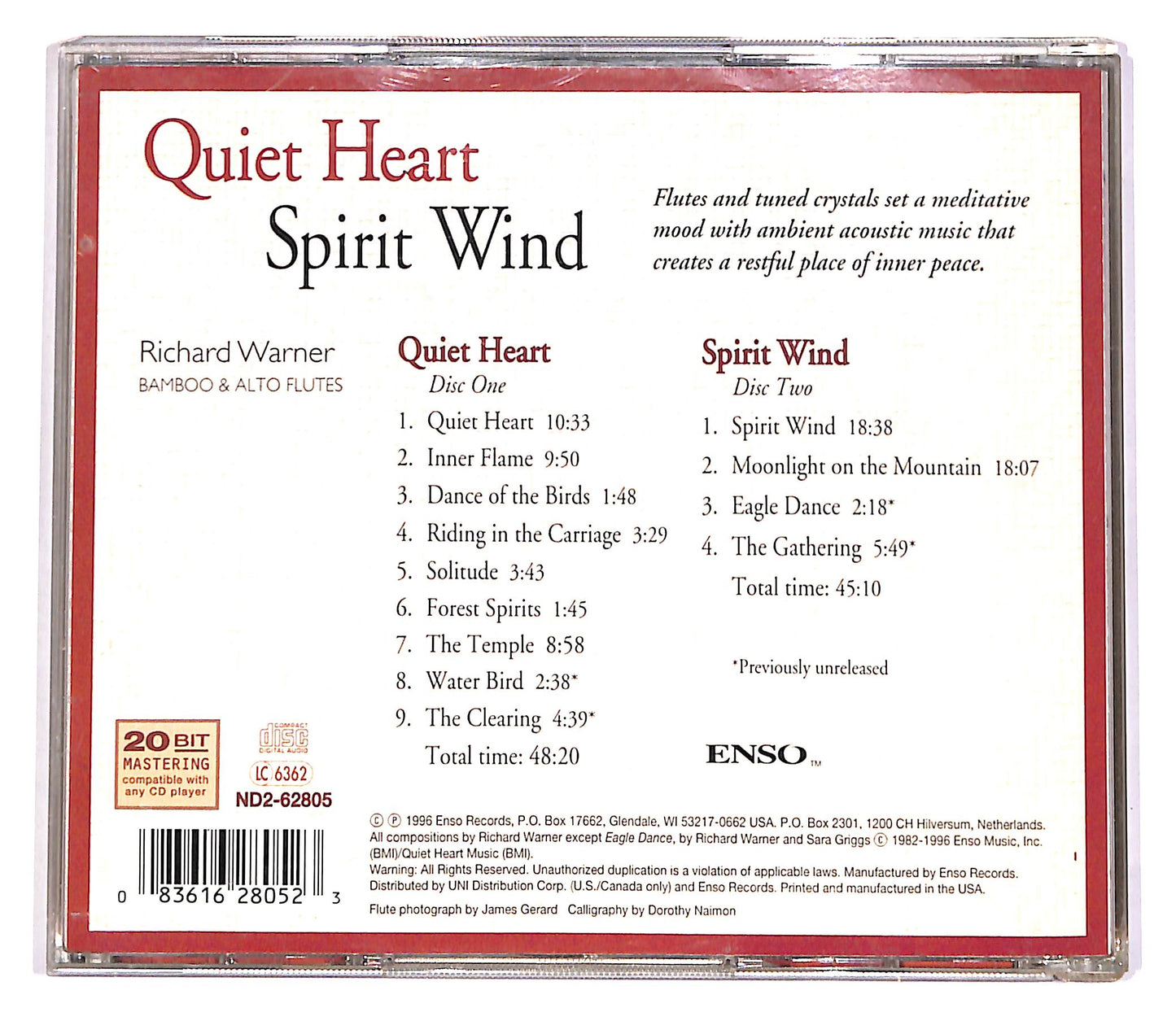 EBOND Quiet Heart / Spirit Wind - Richard Warner (2 dischi) CD CD057010