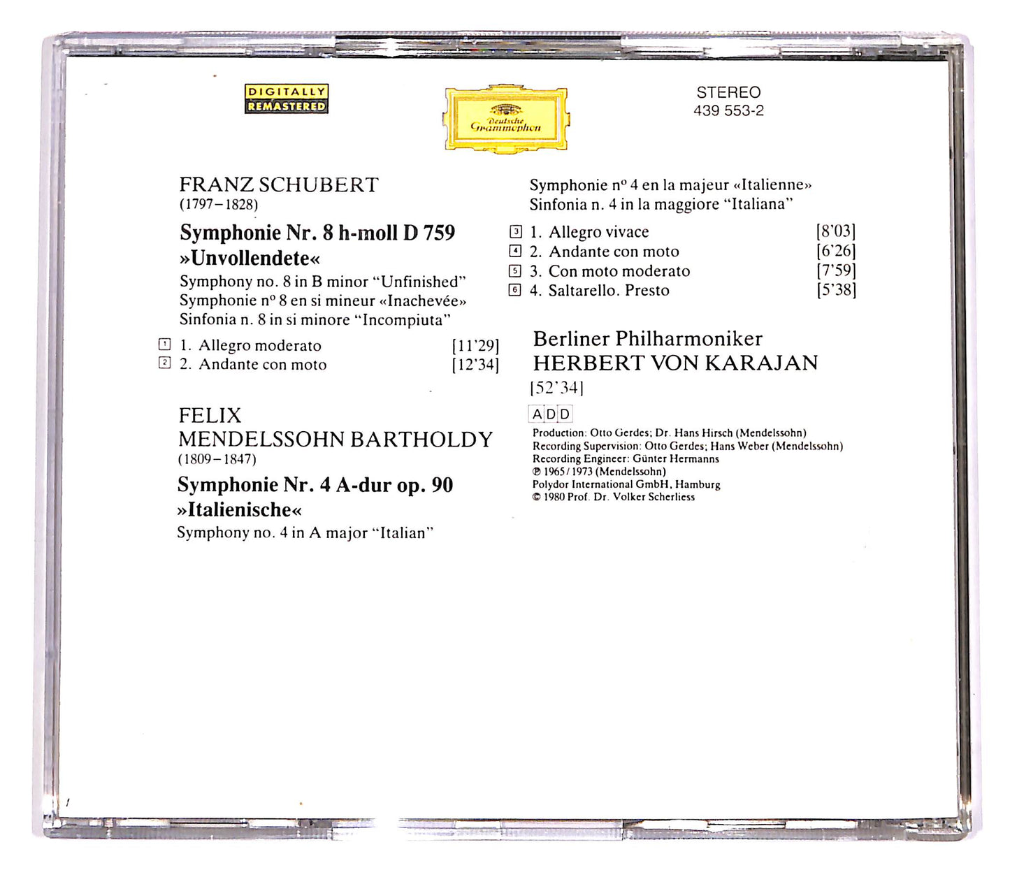 EBOND Schubert - Sinfonia N.8 . Mendelssohn Sinfonia N.4 EDITORIALE CD CD057023