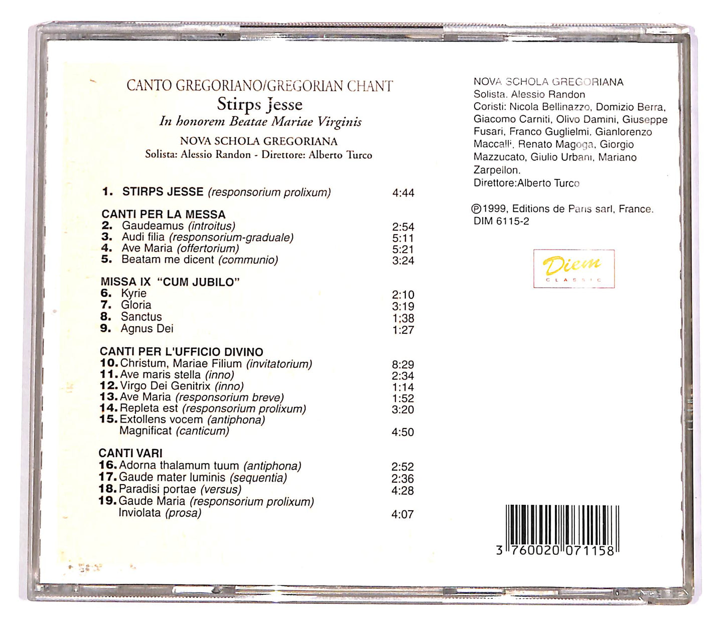 EBOND Stirps Jesse - In Honorem Beatae Mariae Virginis CD CD057036