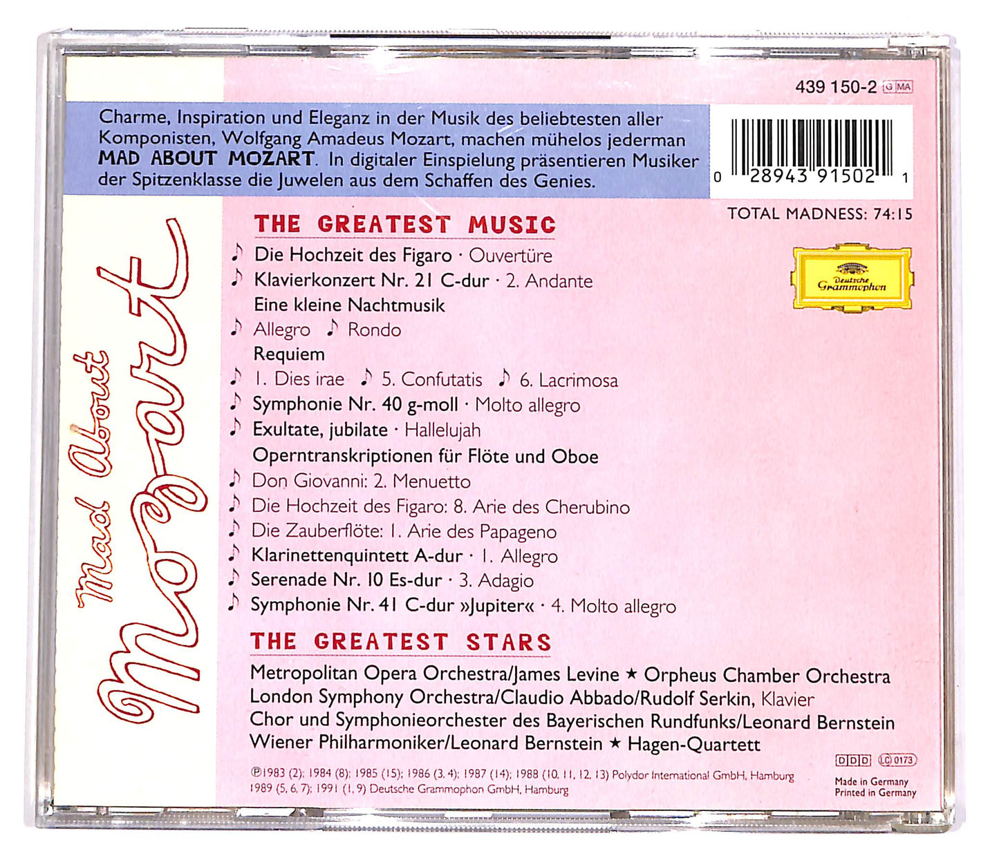 EBOND Mad About Mozart - Wolfgang Amadeus Mozart, Various CD CD057037