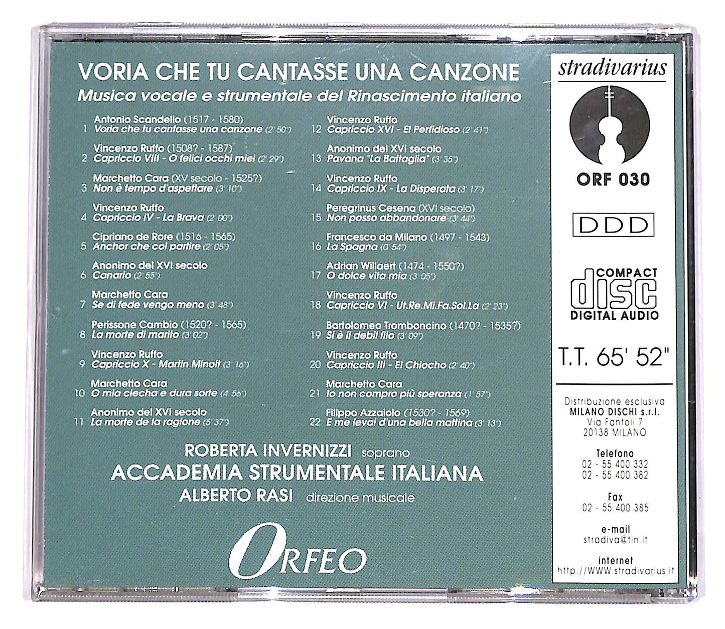 EBOND Voria Che Tu Cantasse Una Canzone - Roberta Invernizzi EDITORI CD CD057044