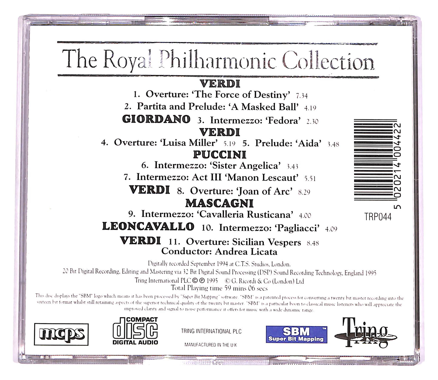EBOND Royal Philharmonic Orchestra - Verdi, Giordano, Puccini CD CD057110