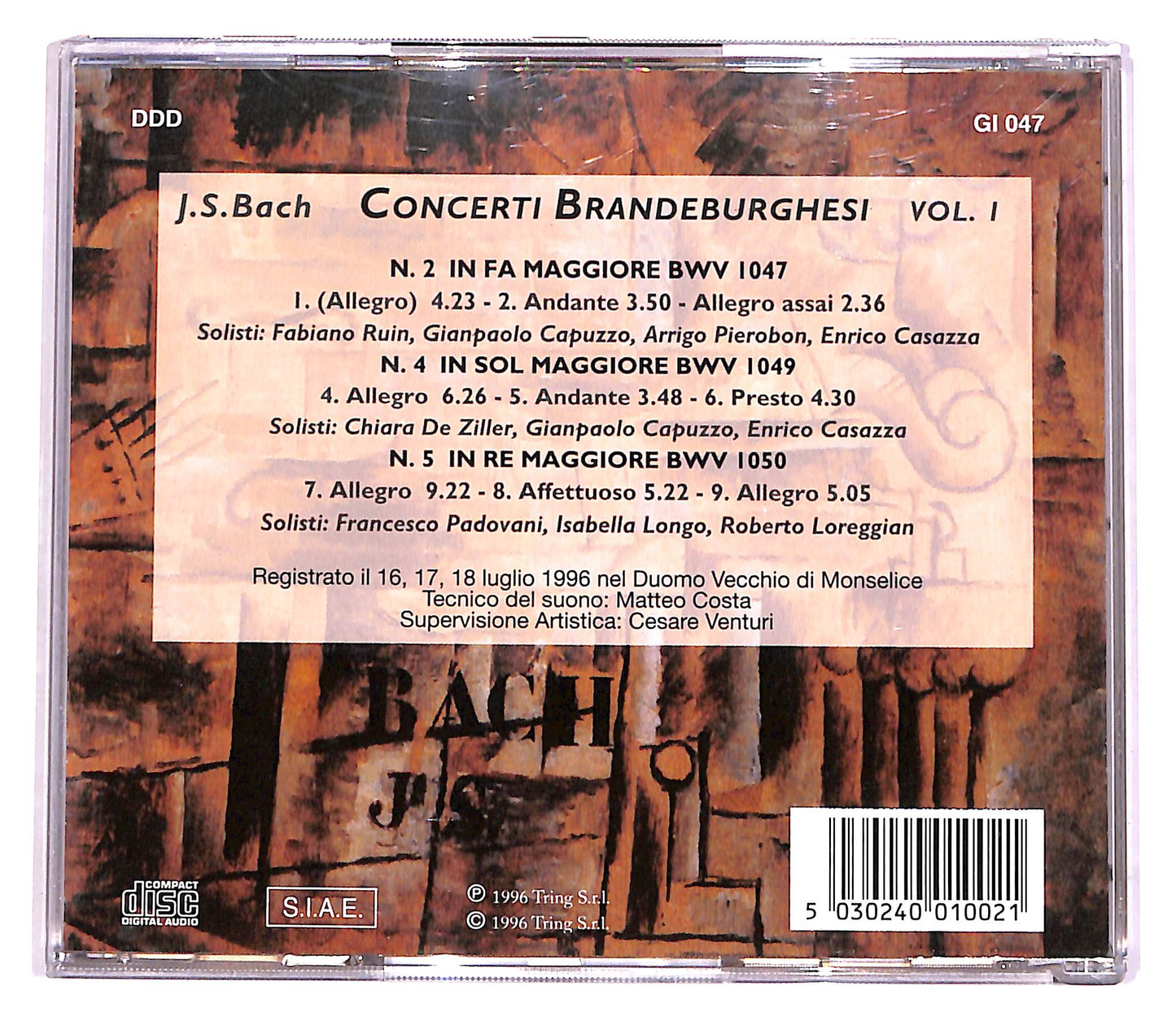 EBOND J.S. Bach - Brandenburg Concerts Vol.1 CD CD057143