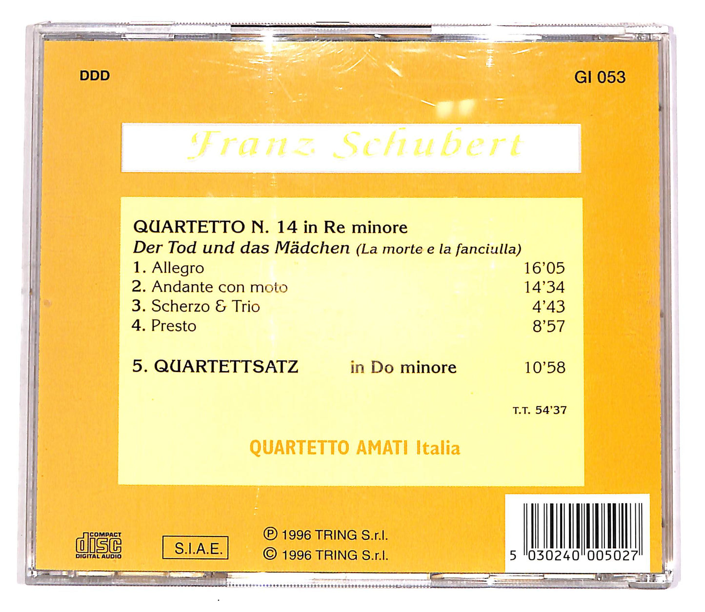 EBOND Schubert - Quartetti Per Archi CD CD057155