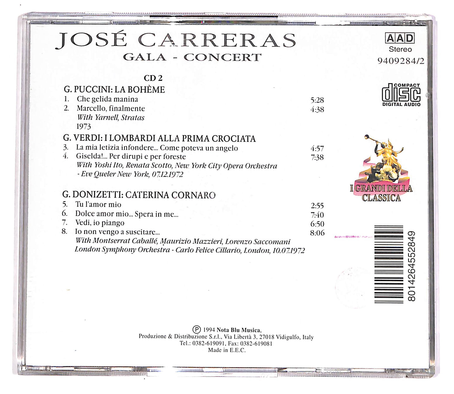 EBOND Jose Carreras - Gala Concert Vol.2 CD CD057203
