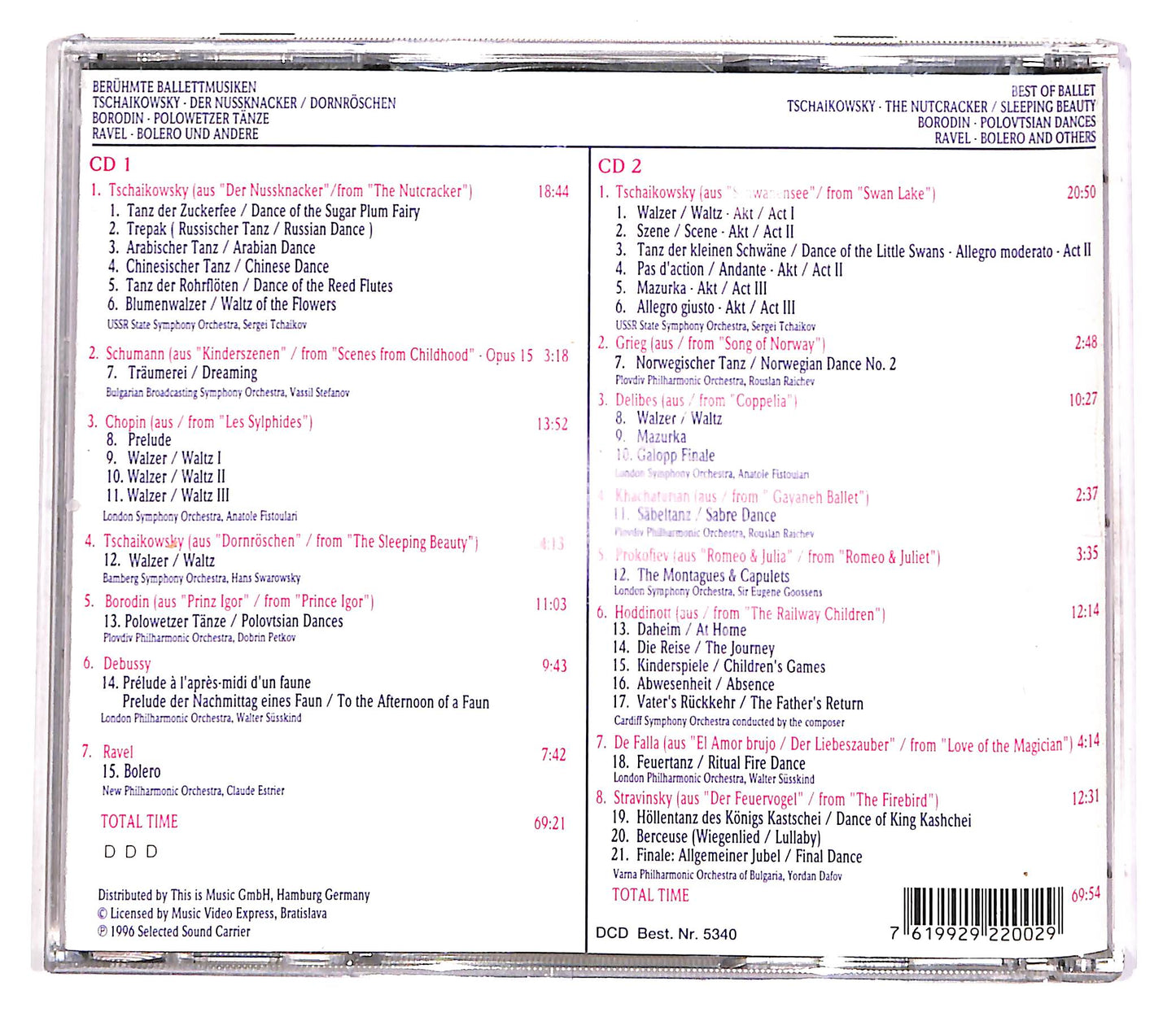 EBOND Best Of Ballet - Classic Visions In Digital - Vol.1 (2 dischi) CD CD057217