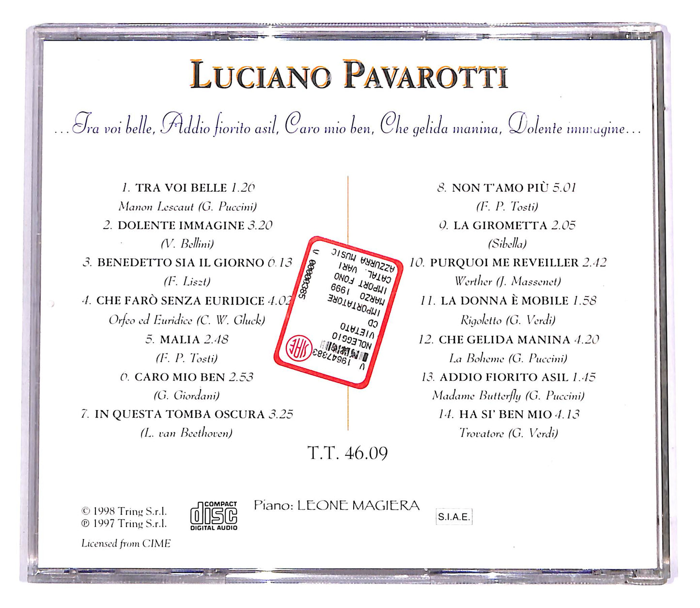 EBOND Luciano Pavarotti - Luciano Pavarotti EDITORIALE CD CD057221