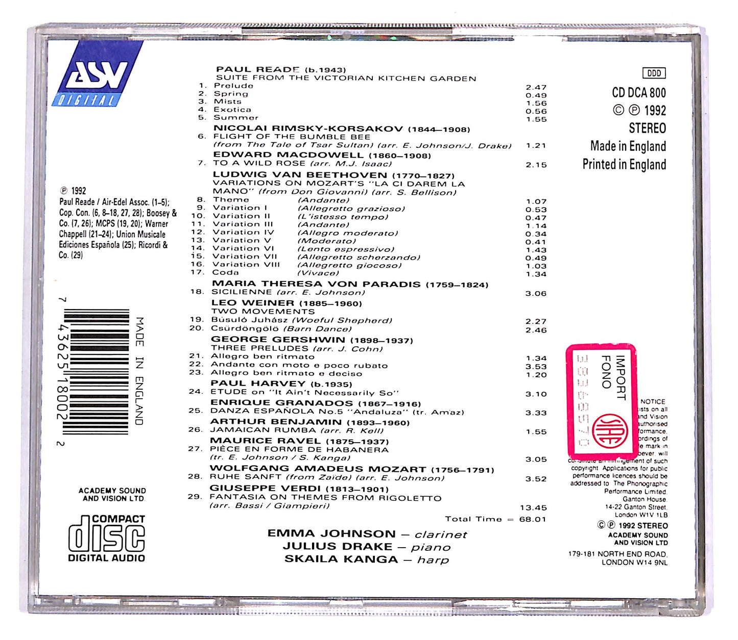 EBOND Emma Johnson - Encores CD CD057256