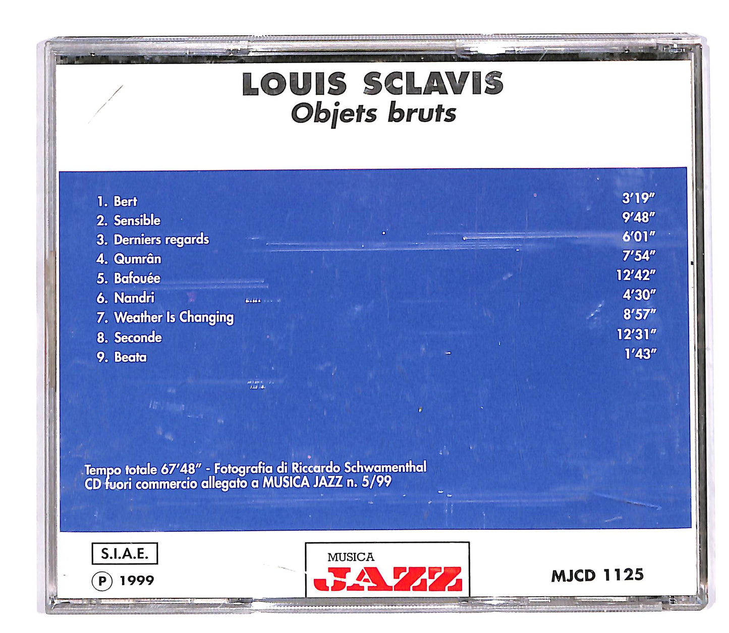 EBOND Louis Sclavis - Objets Bruts CD CD057526