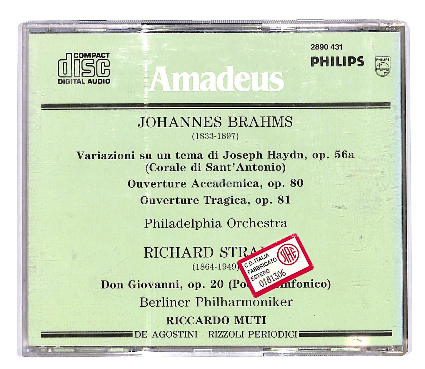 EBOND Brahms Riccardo Muti - Variazioni Op. 56 A Op 80 E Op 81 CD CD057709