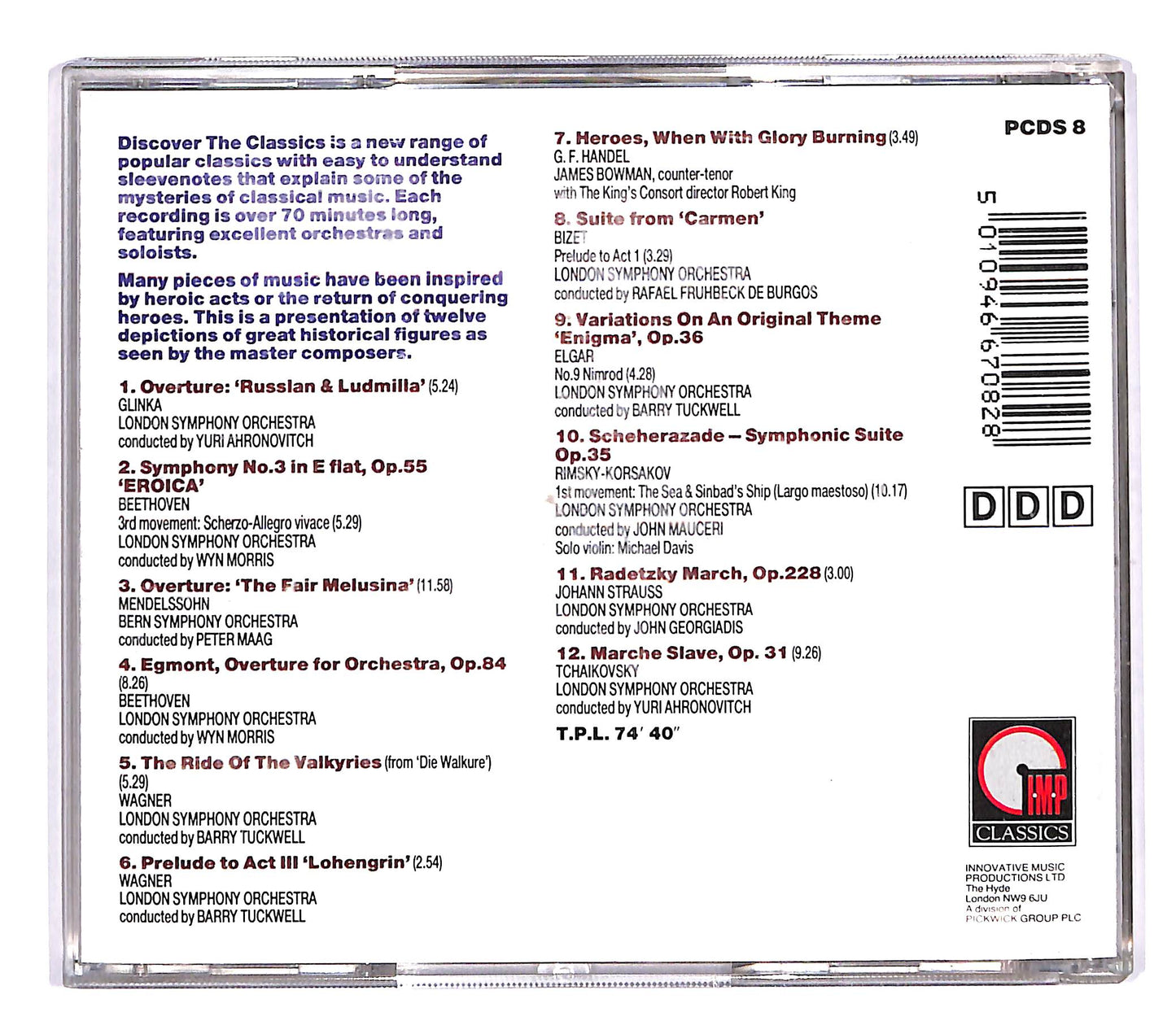 EBOND Discover The Classics - Heroes And Heroines CD CD057758