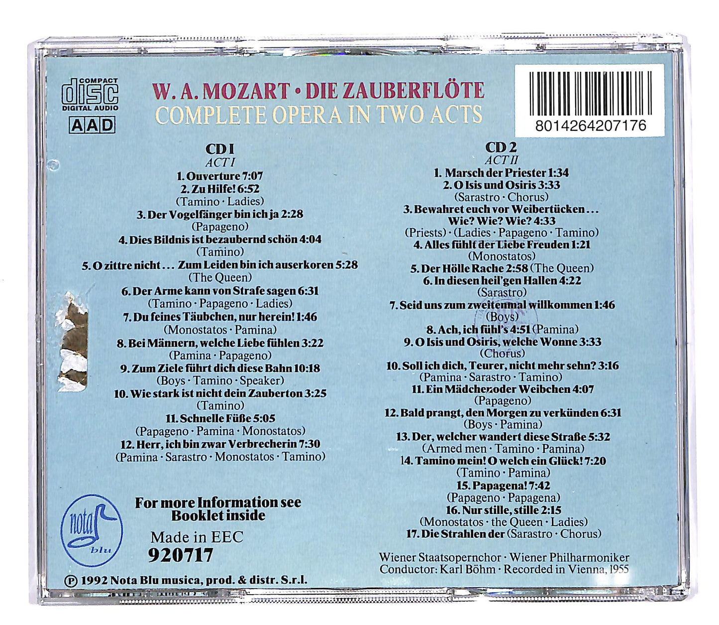 EBOND Mozart - Die Zauberflote ( 2 dischi) CD CD057812