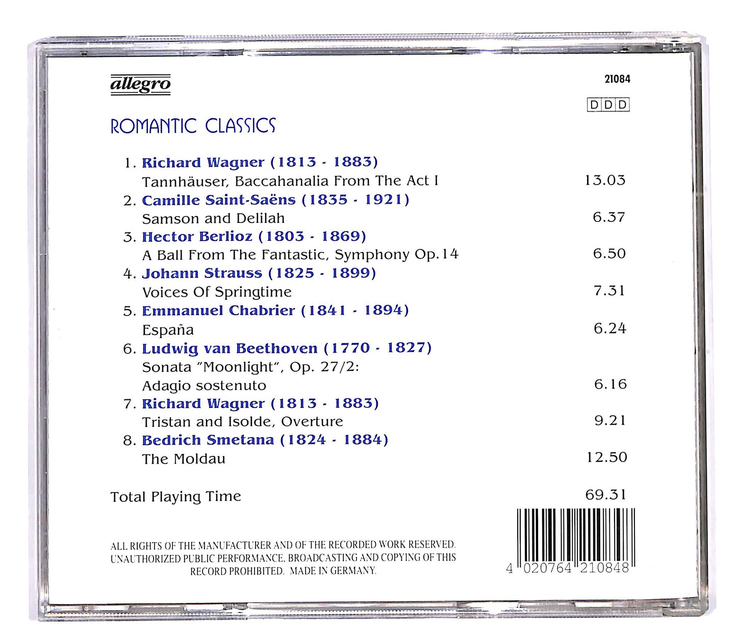 EBOND Romantic Classics - Berlioz Smetana Wagner CD CD057817