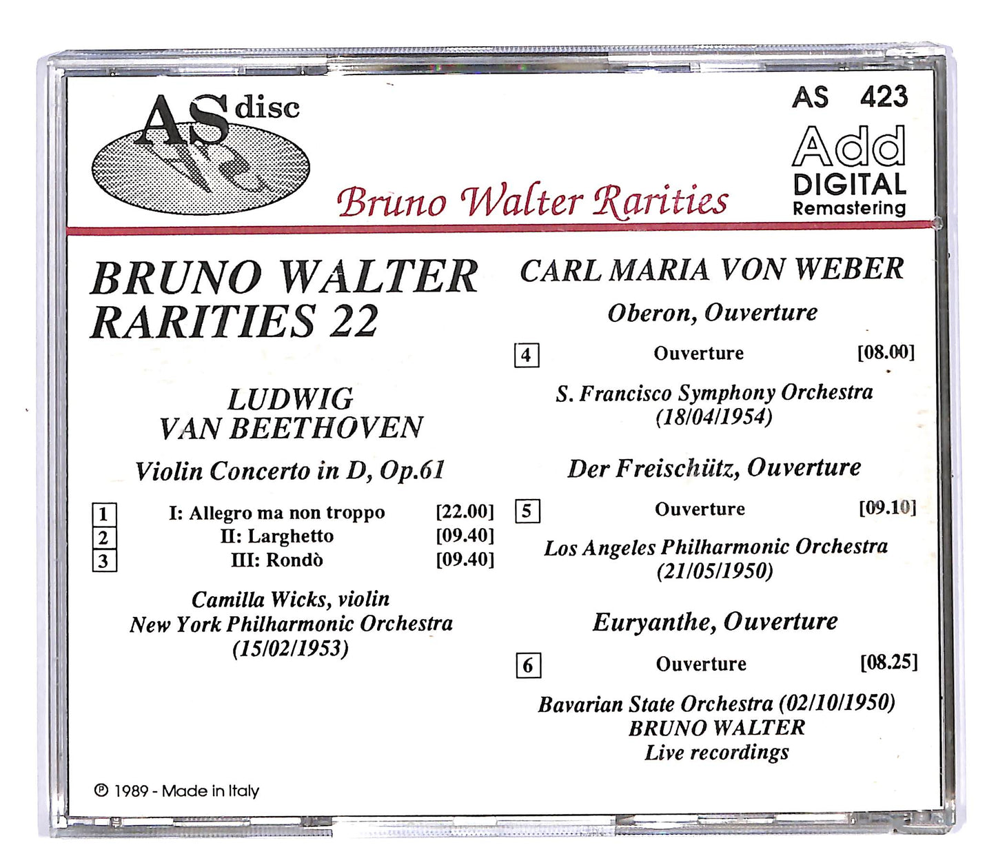EBOND Bruno Walter - Bruno Walter Rarities CD CD057928