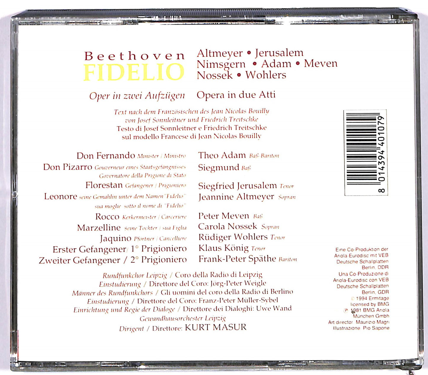 EBOND Beethoven - Fidelio CD CD057947