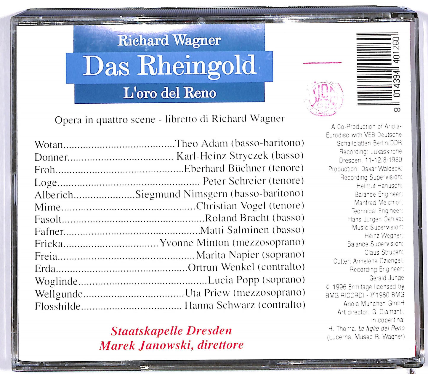 EBOND Richard Wagner - Das Rheingold CD CD057949