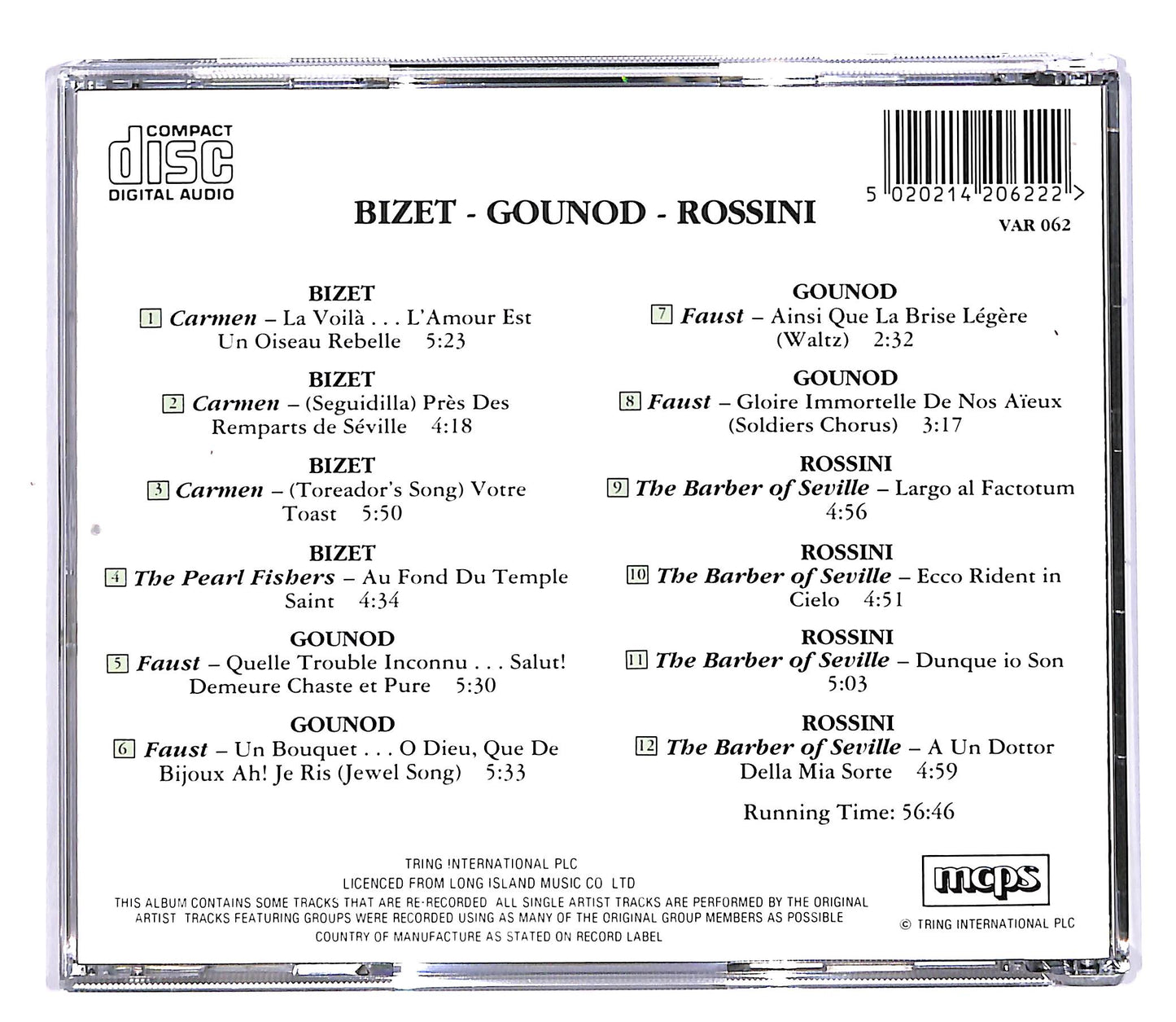 EBOND Various - Bizet Gounod Rossini CD CD058015