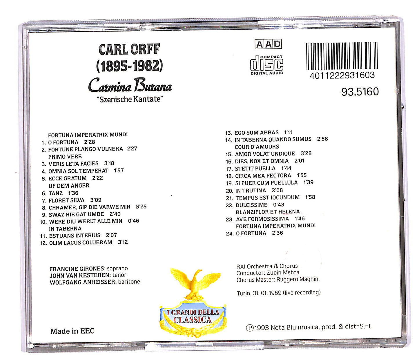 EBOND Carl Orff - CArmina Burana CD CD058058