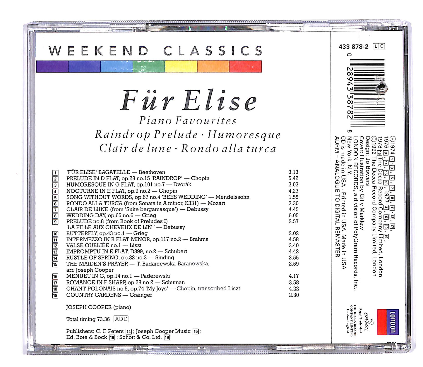 EBOND Joseph Cooper - Fur Elise Piano Favourites CD CD058110