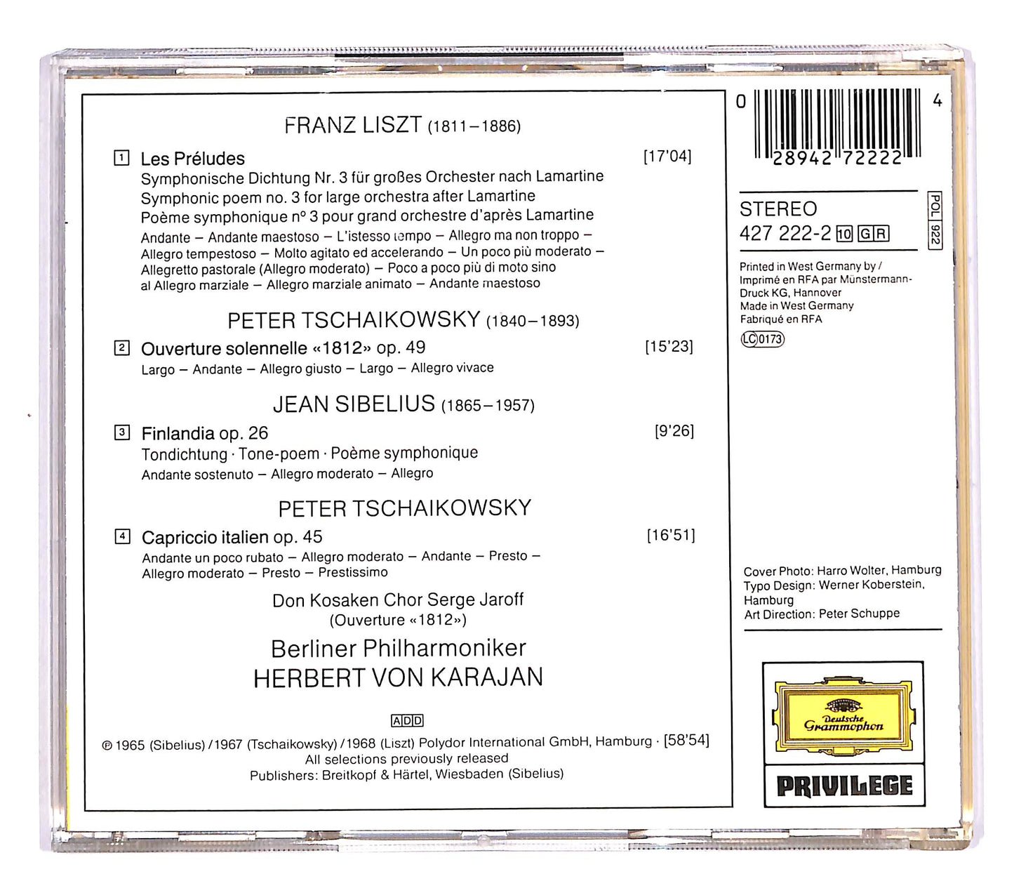 EBOND Herbert von Karajan - Les Preludes Ouverture 1812 CD CD058261