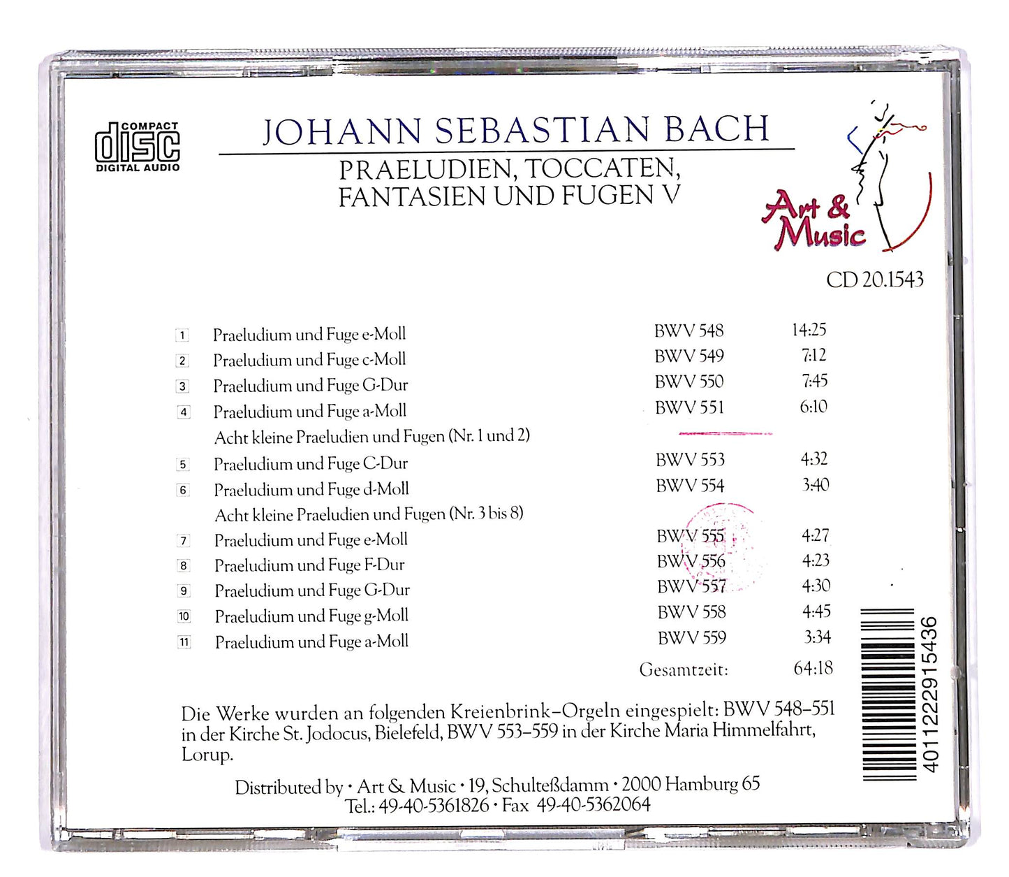 EBOND J. S Bach - Praeludien toaccaten fantasien CD CD058514