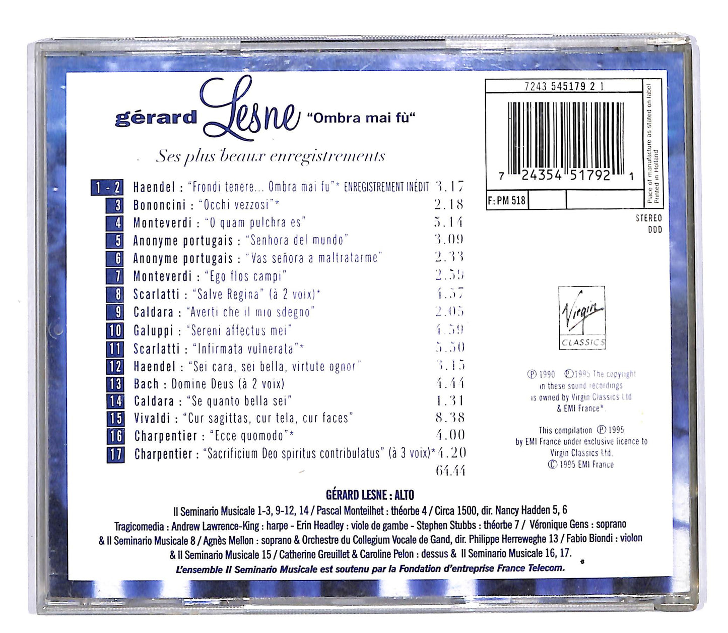 EBOND Gerard Lesne - Ombra Mai Fu CD CD058528