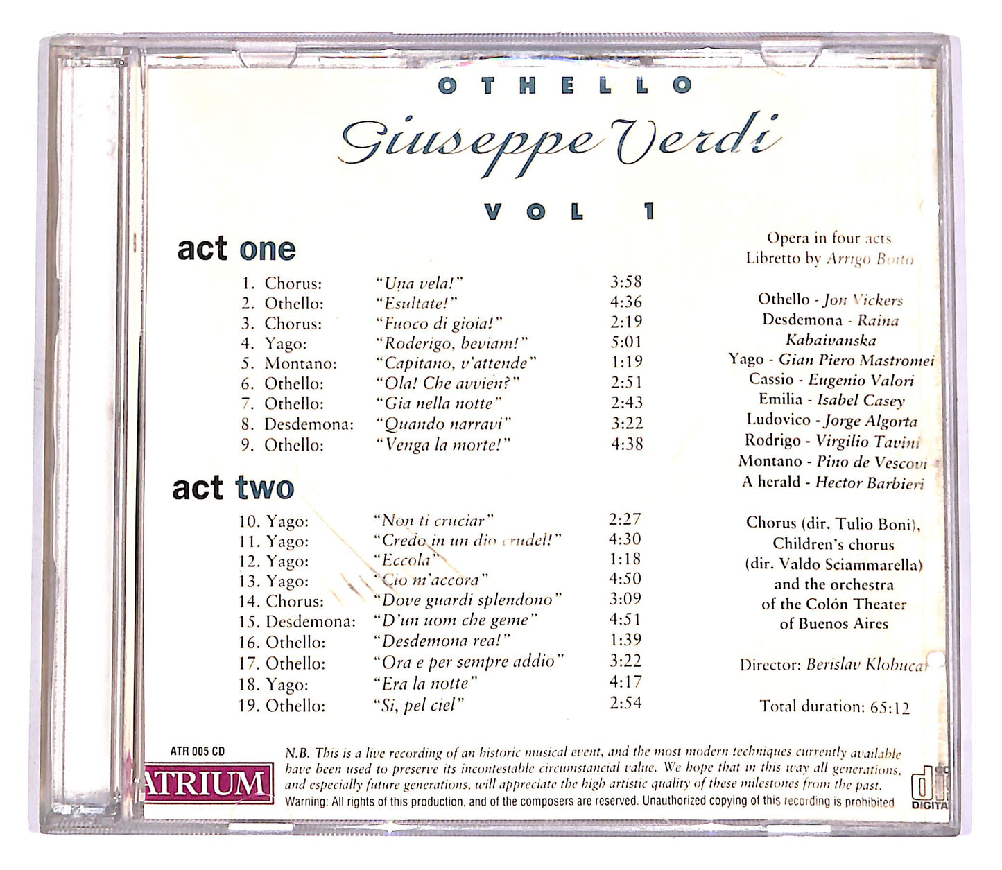 EBOND Othello - Giuseppe Verdi - Vol.2 (2 dischi) EDITORIALE CD CD058614